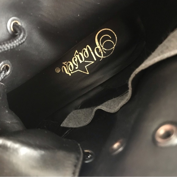 PLEASER Flamingo 8" Heel, 4" Platform Lace-Up Stretch Knee Boot, Side Zip Shoes - Picture 12 of 14